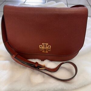 Tory Burch Chestnut Leather Crossbody Bag